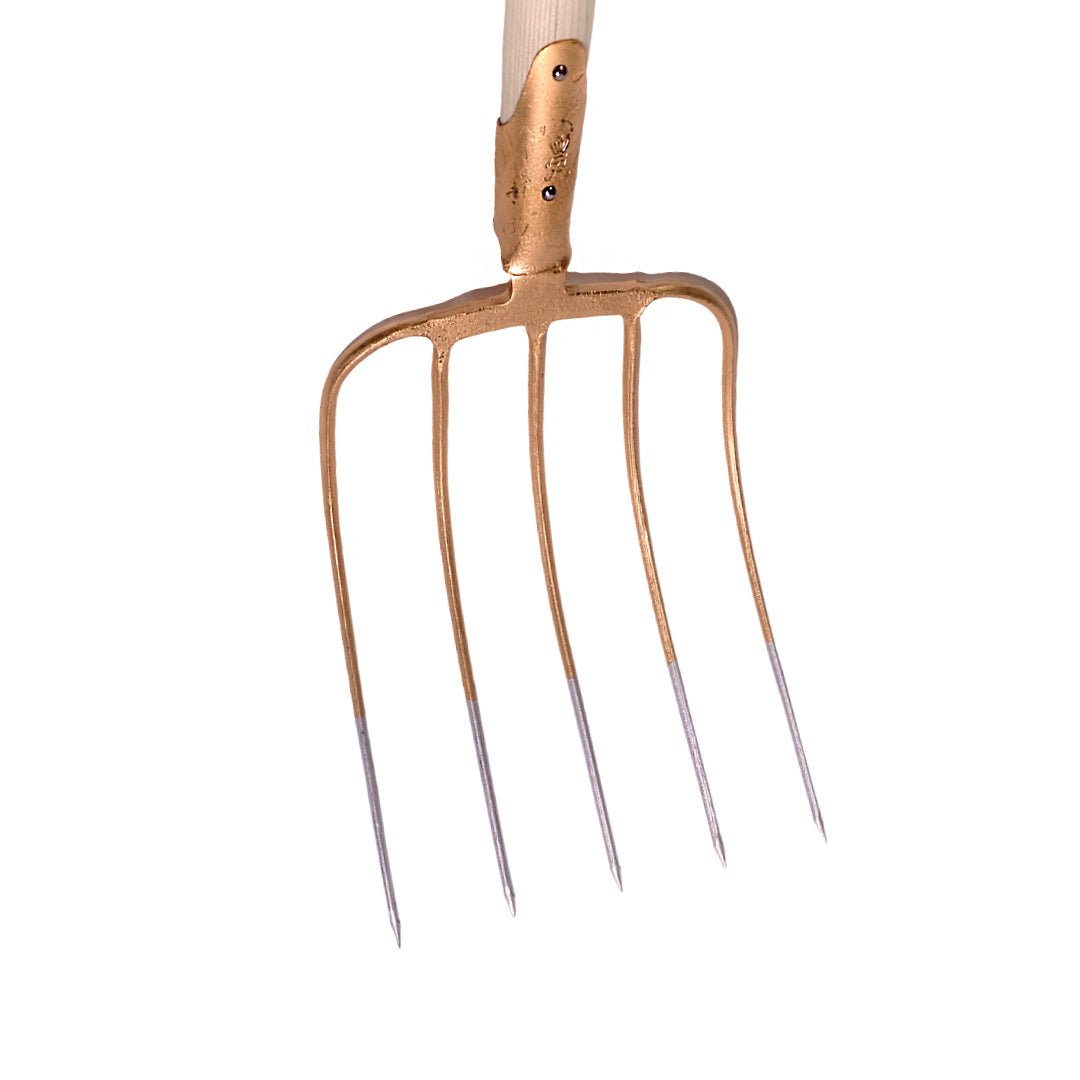 SHW Dunggabel, 5 Zinken, Gr. 32x25, mit Federdülle und Eschenstiel - SHW - FIRE