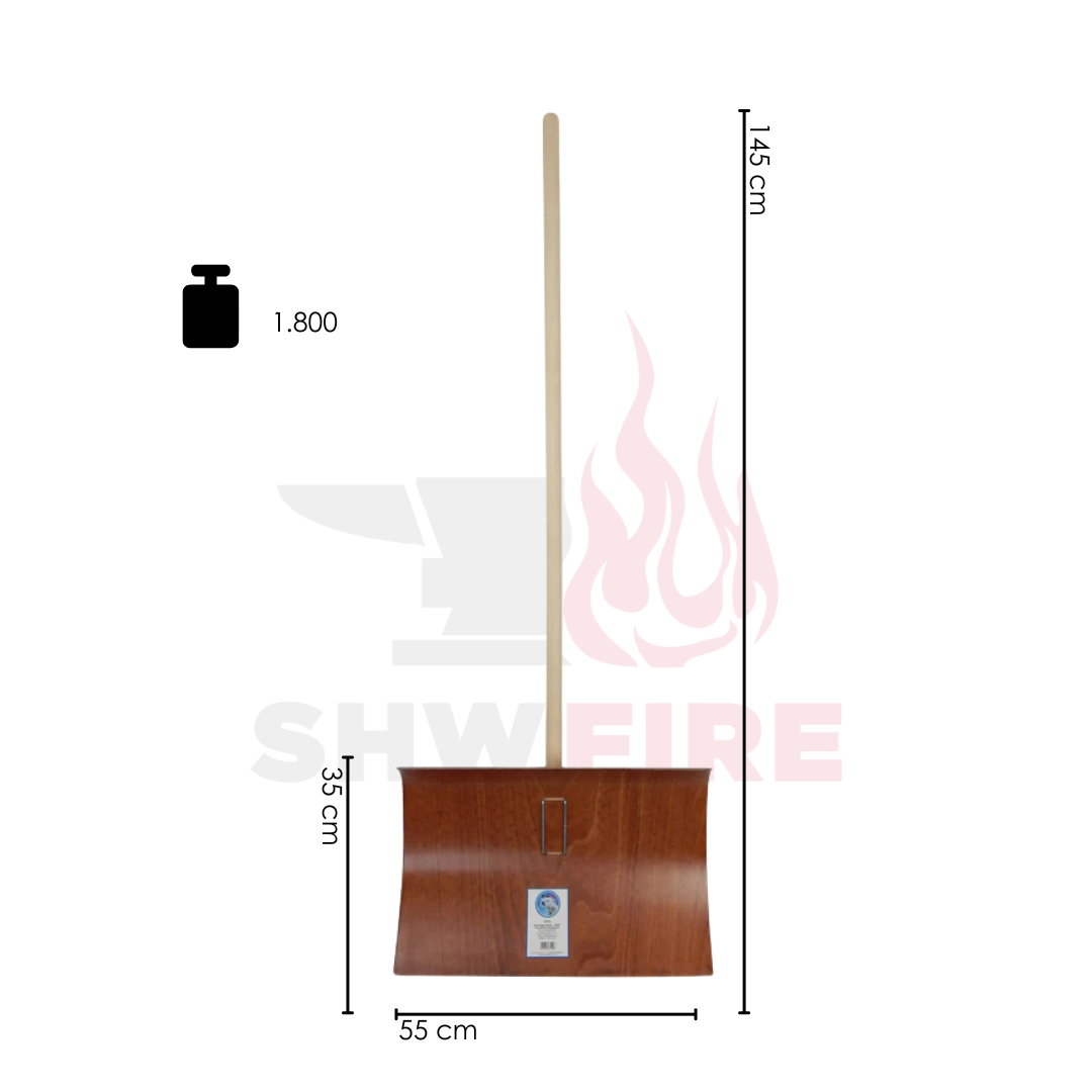 SHW Schneeschieber "OBO" 55 cm mit Stiel und Klemmfixbefestigung