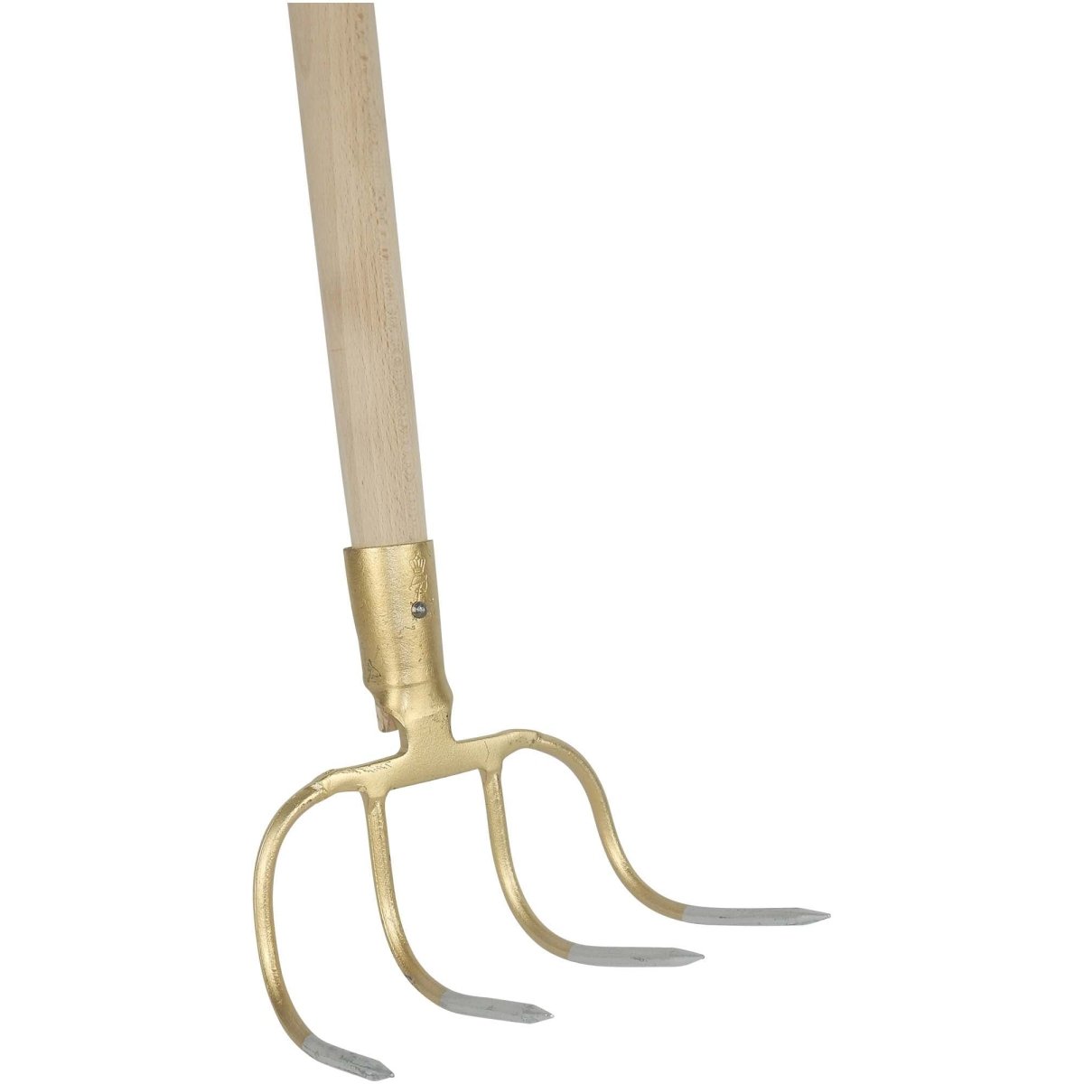 SHW Dunghacke, 4 Zinken, mit Federdülle und Buchenstiel 130 cm - SHW - FIRE