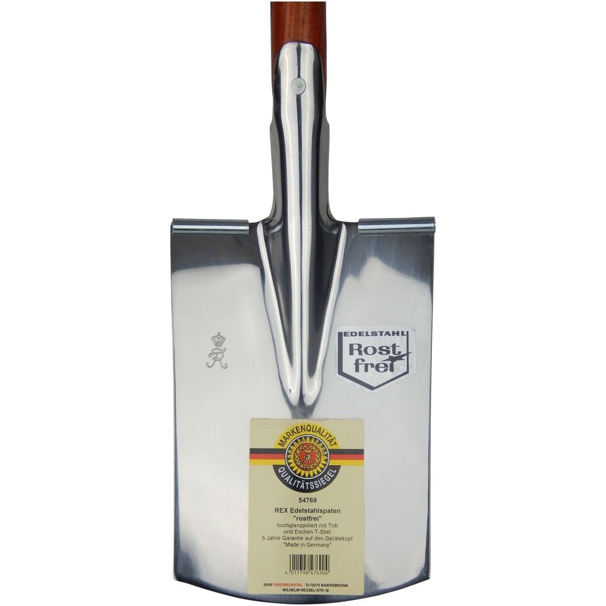 SHW Rex - Edelstahlspaten mit Tritt und Eschen - T - Stiel - SHW - FIRE