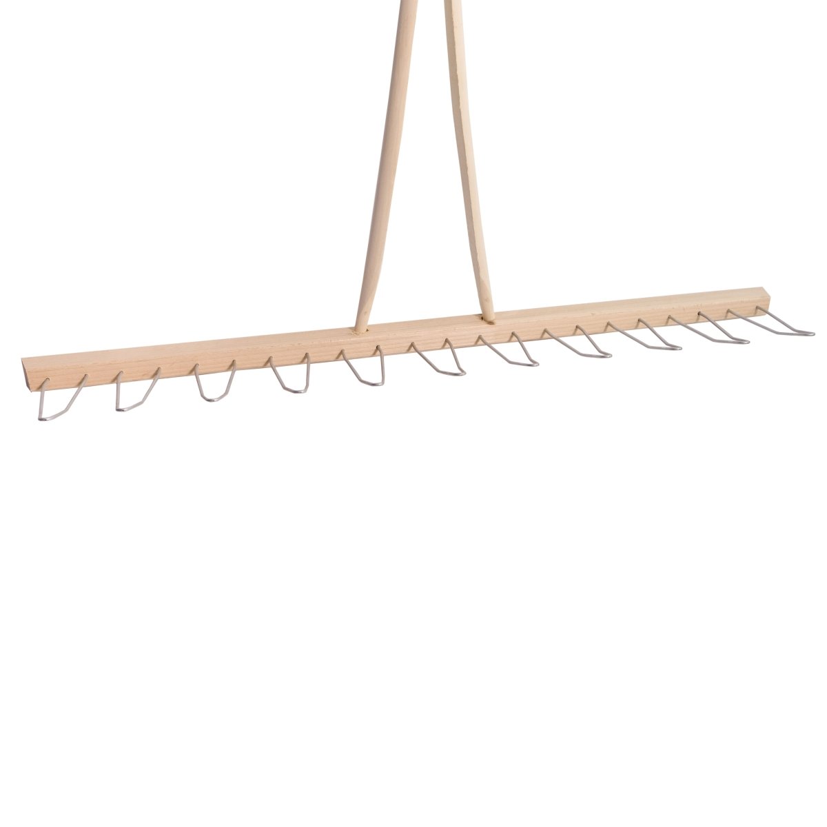 SHW Holzrechen mit 11 Stahl - Doppelzinken und Stiel 180 cm - SHW - FIRE