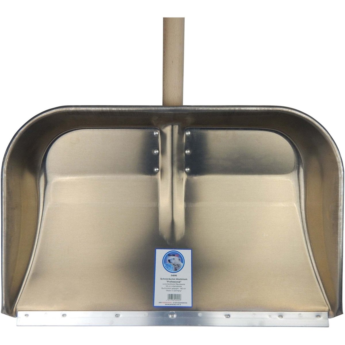 SHW Aluminium - Schneeräumer mit hochgezogenem Seitenrand und Holzstiel - SHW - FIRE