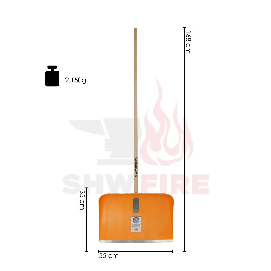 SHW Schneeschieber "Profi" geschäumt mit Ovalstiel Buche 150 cm - SHW - FIRE
