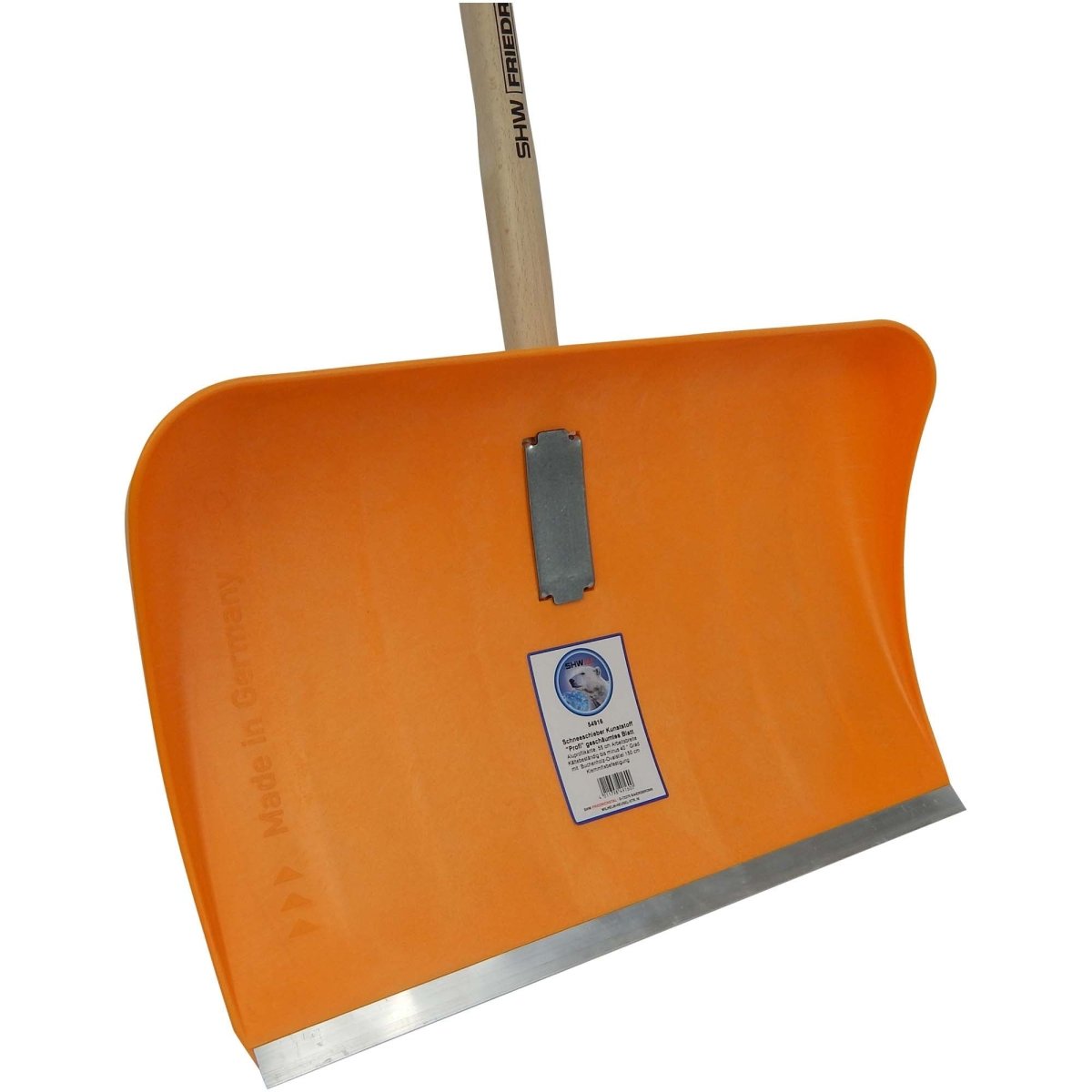 SHW Schneeschieber "Profi" geschäumt mit Ovalstiel Buche 150 cm - SHW - FIRE
