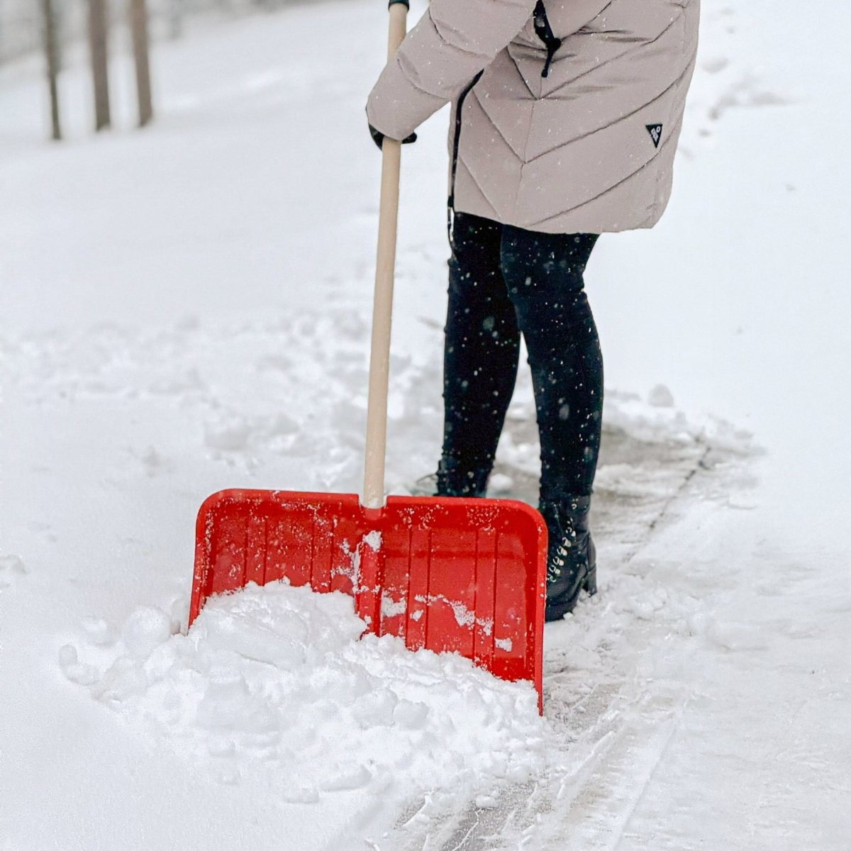SHW Schneeschieber - Kunststoff mit Stiel und D - Griff - SHW - FIRE