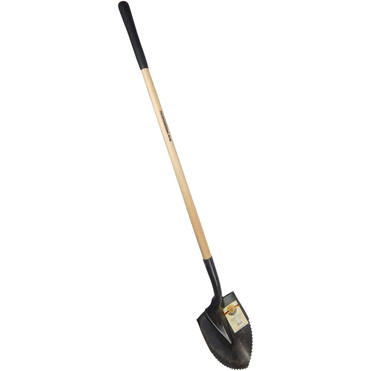 SHW Spatenschaufel Wellenschliff, mit schwarzem Griff und Eschenstiel 120 cm - SHW - FIRE
