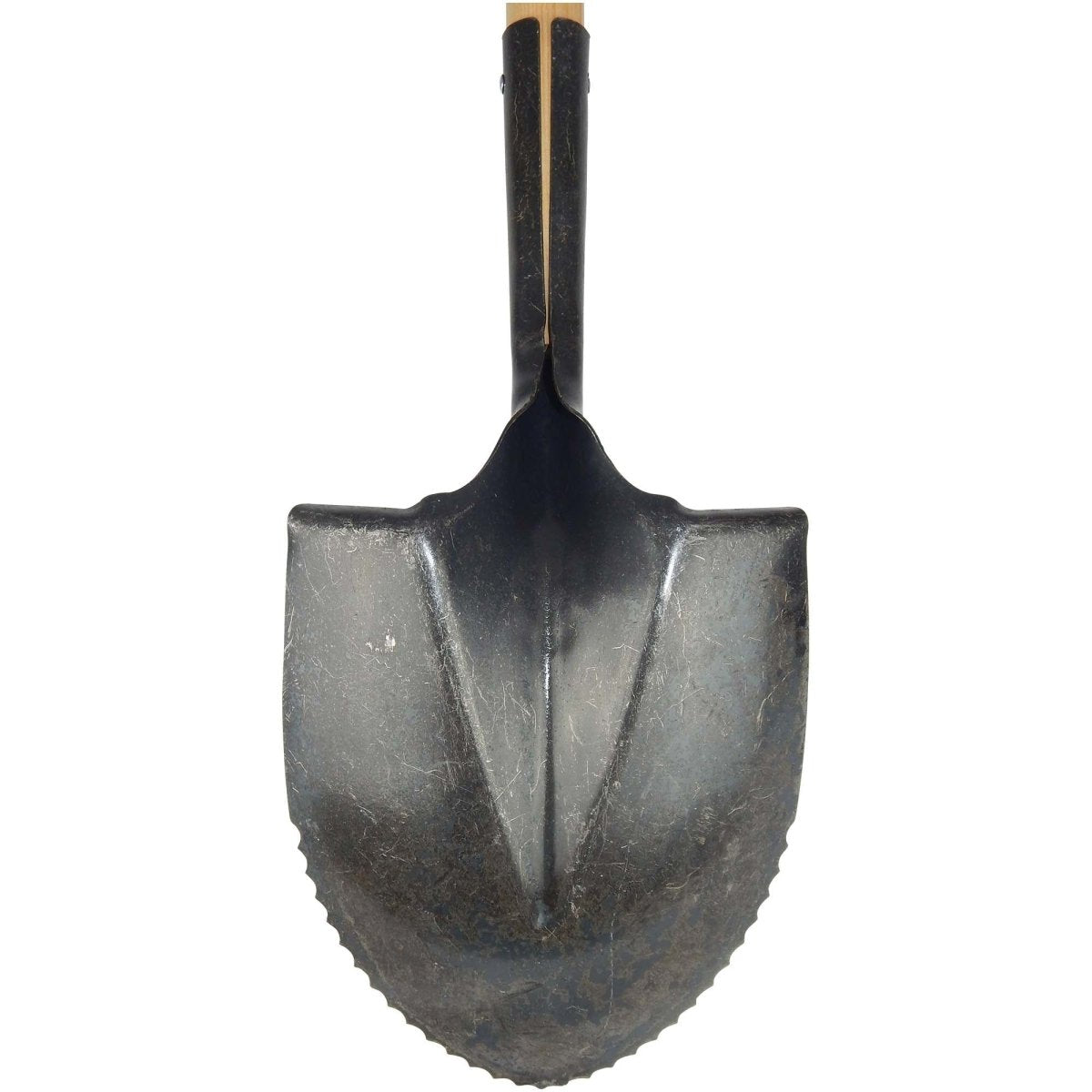 SHW Spatenschaufel Wellenschliff, mit schwarzem Griff und Eschenstiel 120 cm - SHW - FIRE