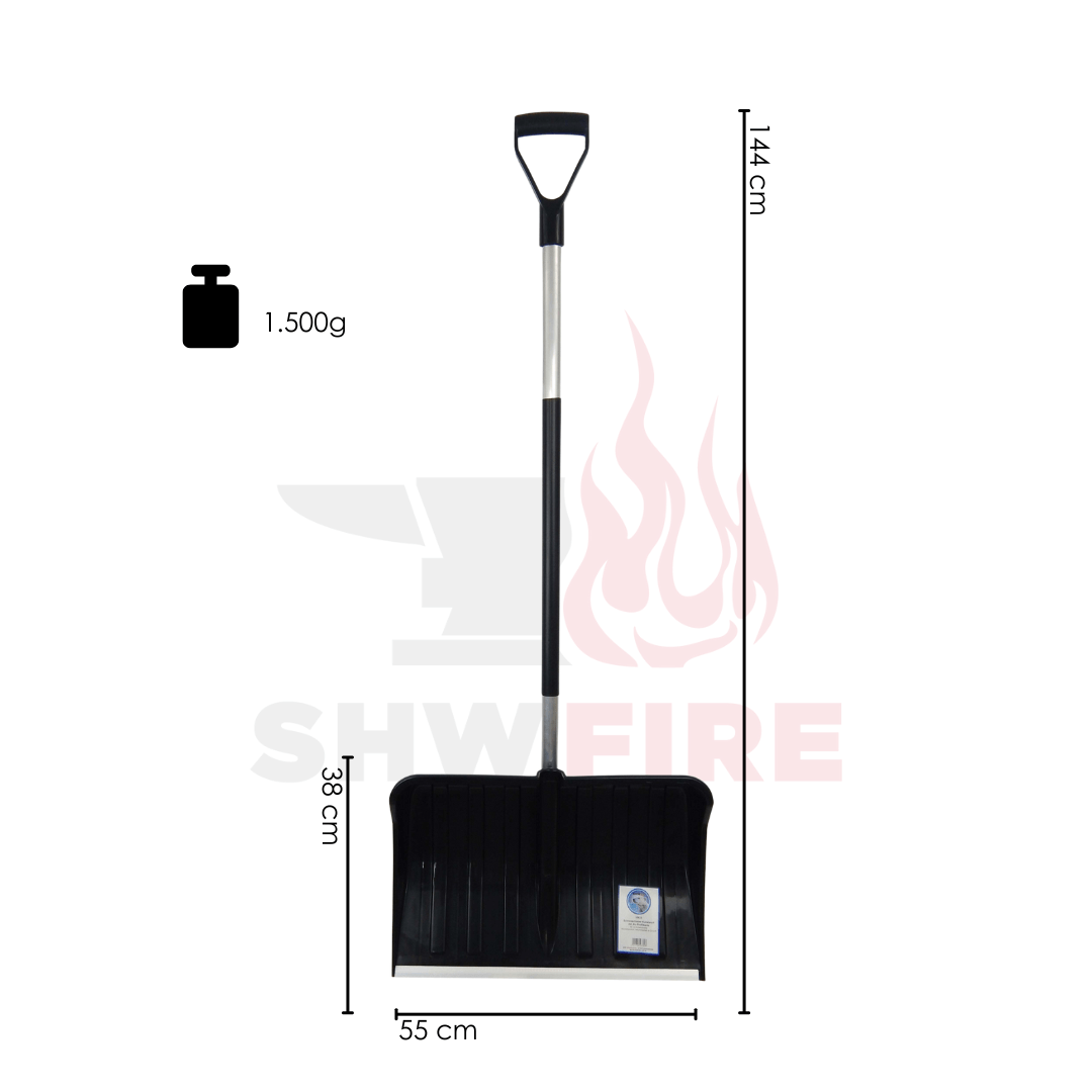 SHW Schneeschieber - Kunststoff 55 cm mit geradem Aluminiumstiel - SHW - FIRE