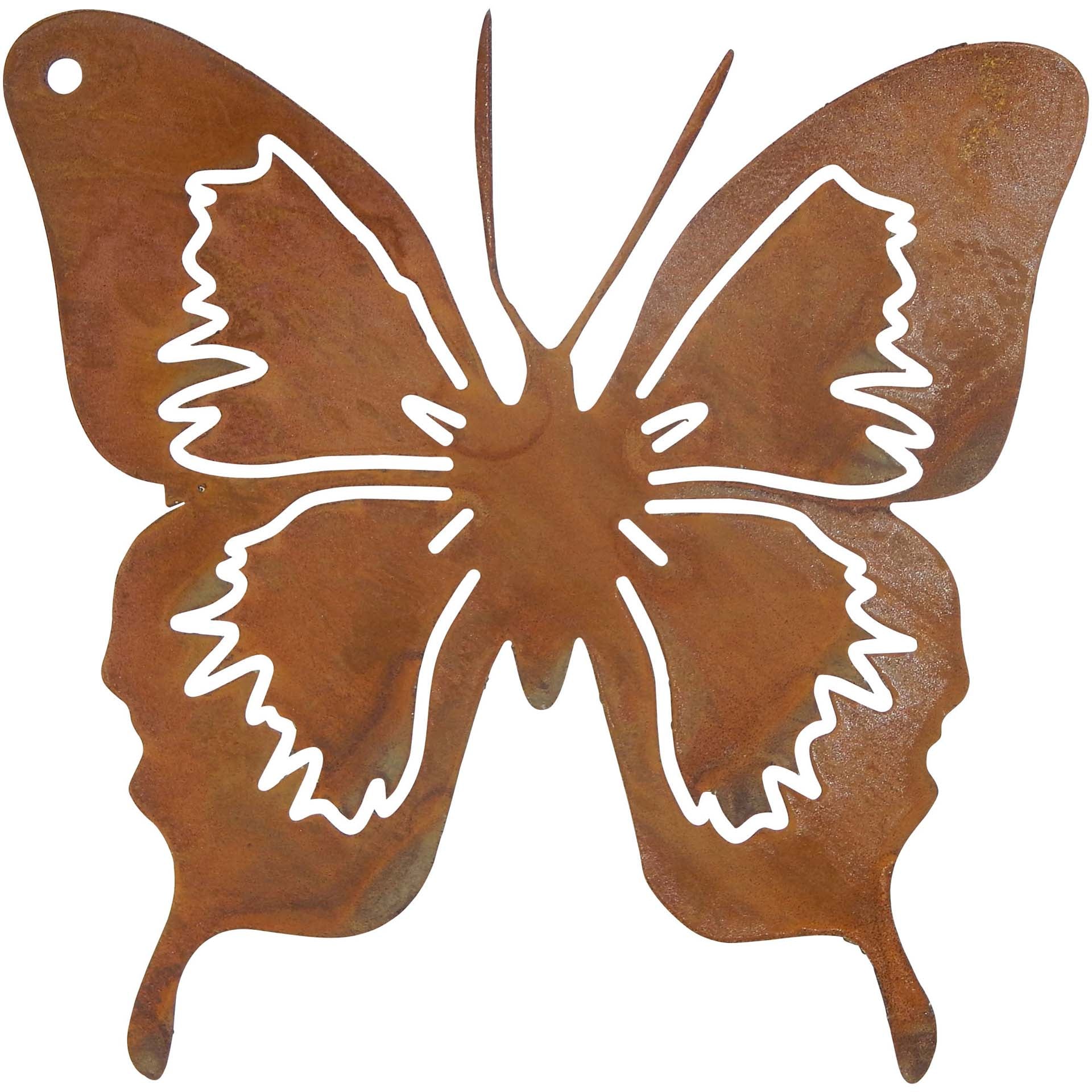 Schmetterling aus Metall zum Hängen Gr. 12 x 12 cm Default Title