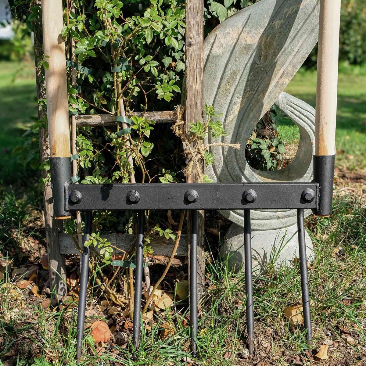 SHW Doppelgrabegabel mit 5 Zinken und 2 Eschenstielen 130 cm - SHW - FIRE