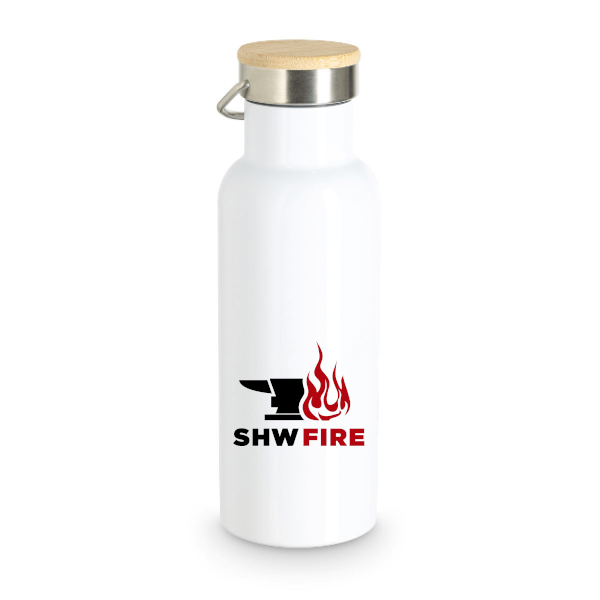 SHW - FIRE Edelstahl Trinkflasche mit Bambusdeckel - SHW - FIRE
