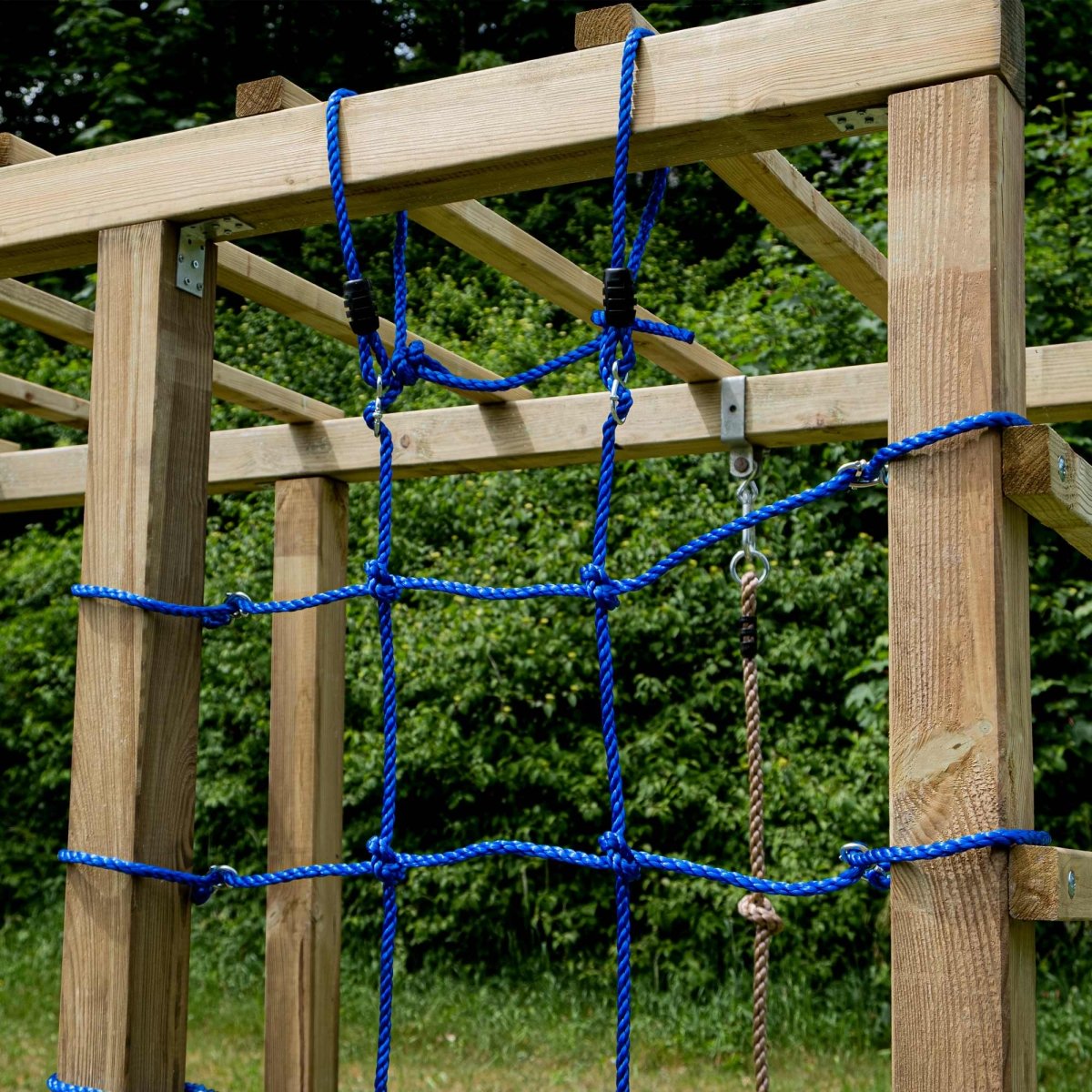 Klettergerüst XXL mit Rutschenpodest und Rutsche - kompletter Bausatz - SHW - FIRE