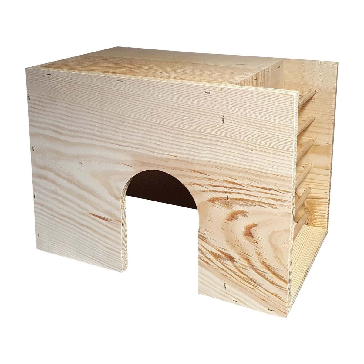 Nagerhaus mit Heuraufe ca. 39 x 25 x 29 cm Ø 12 cm - SHW - FIRE