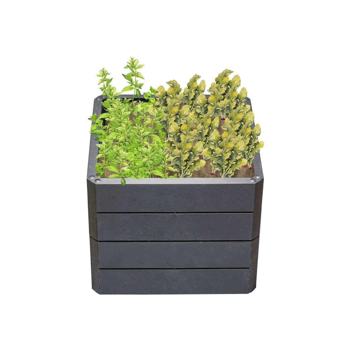 GARANTIA Hochbeet mit Wassersparsystem - Stone - SHW - FIRE