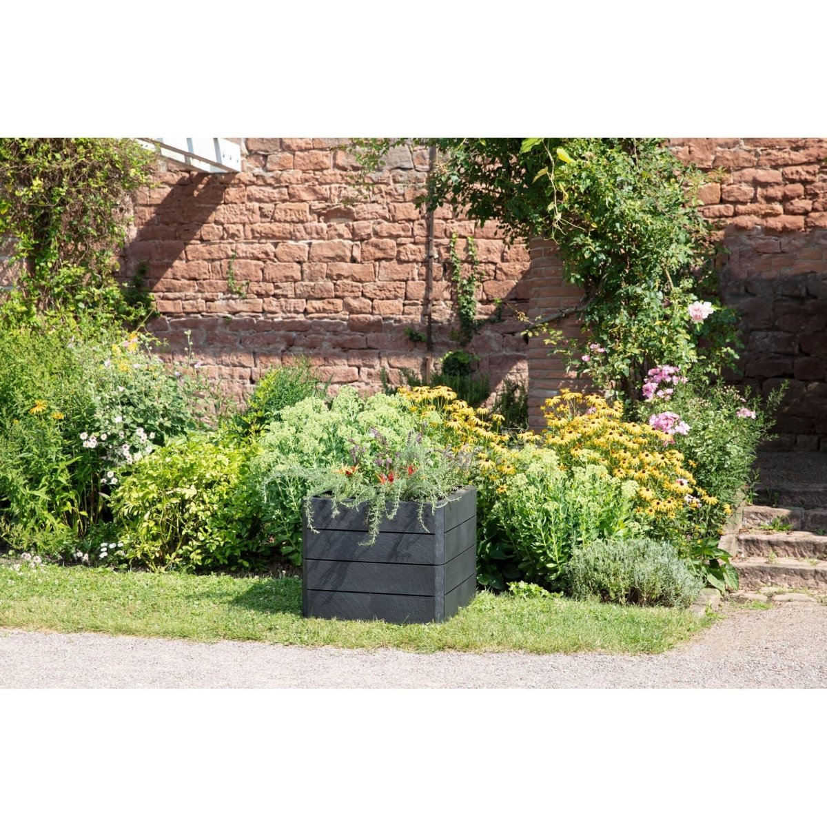 GARANTIA Hochbeet mit Wassersparsystem - Stone - SHW - FIRE