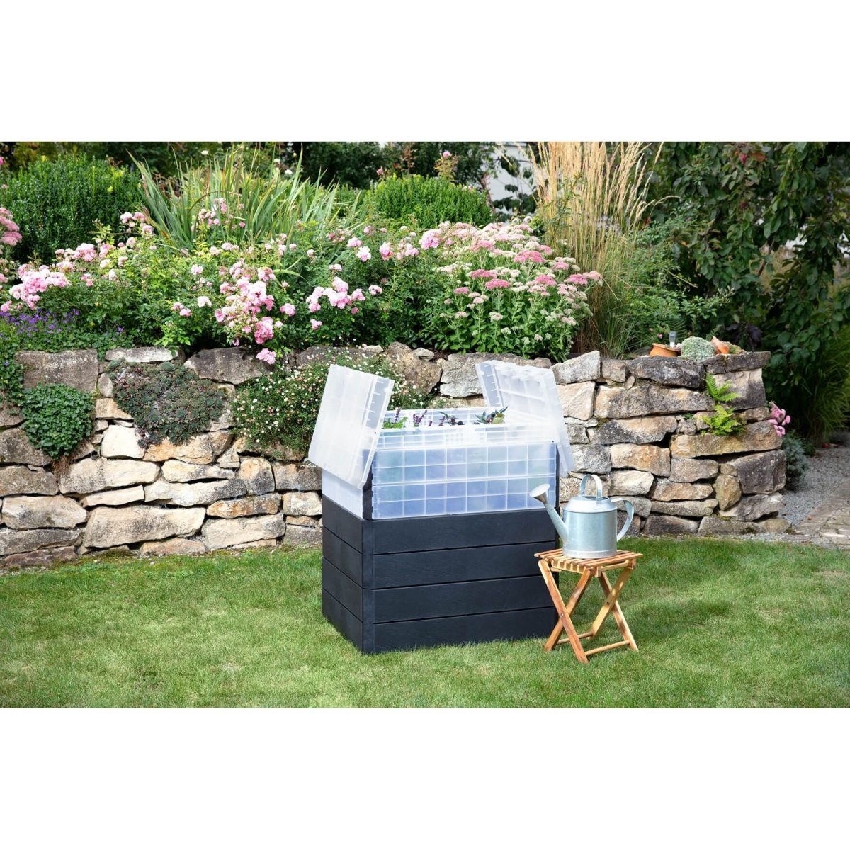 GARANTIA Hochbeet mit Frühbeet, Wachstumsmodul & Wassersparsystem - SHW - FIRE