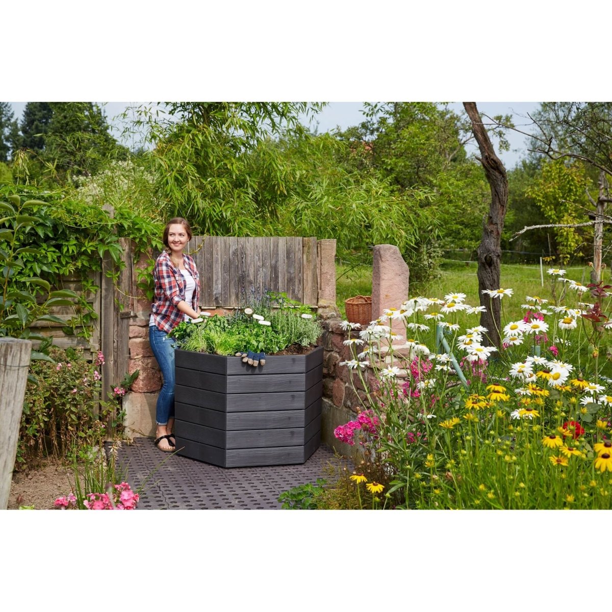 GARANTIA Hochbeet L 75 mit Wassersparsystem - SHW - FIRE