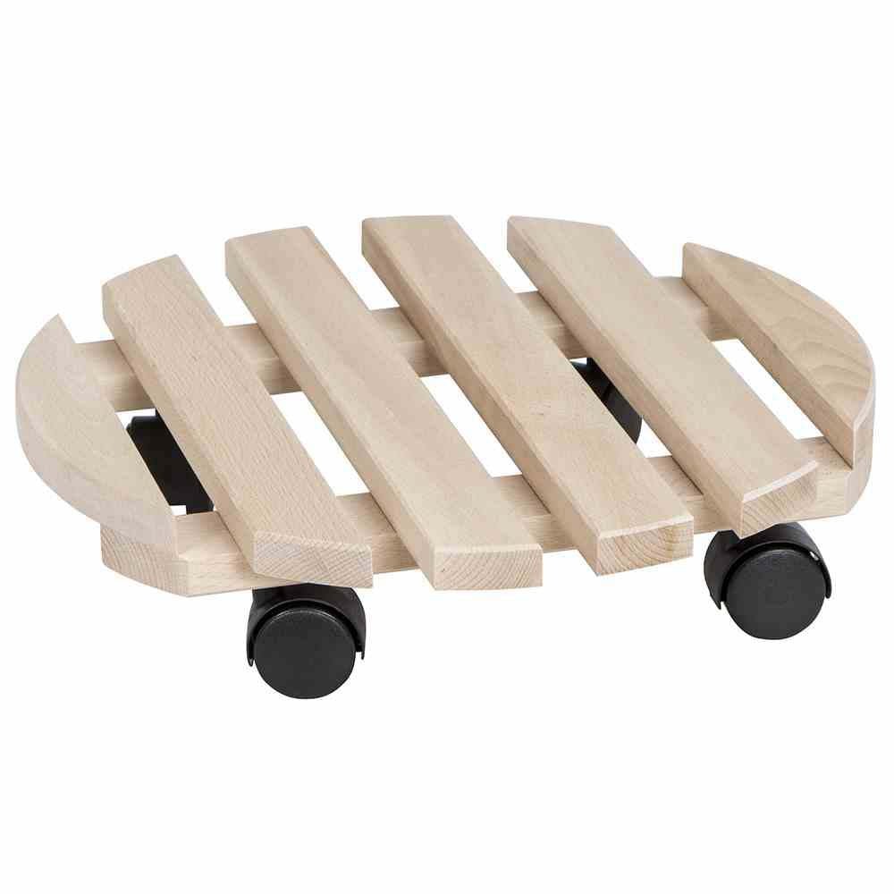 Holz - Rolluntersetzer Ø 35 cm, natur Tragkraft: 100 kg, Buchenholz - SHW - FIRE