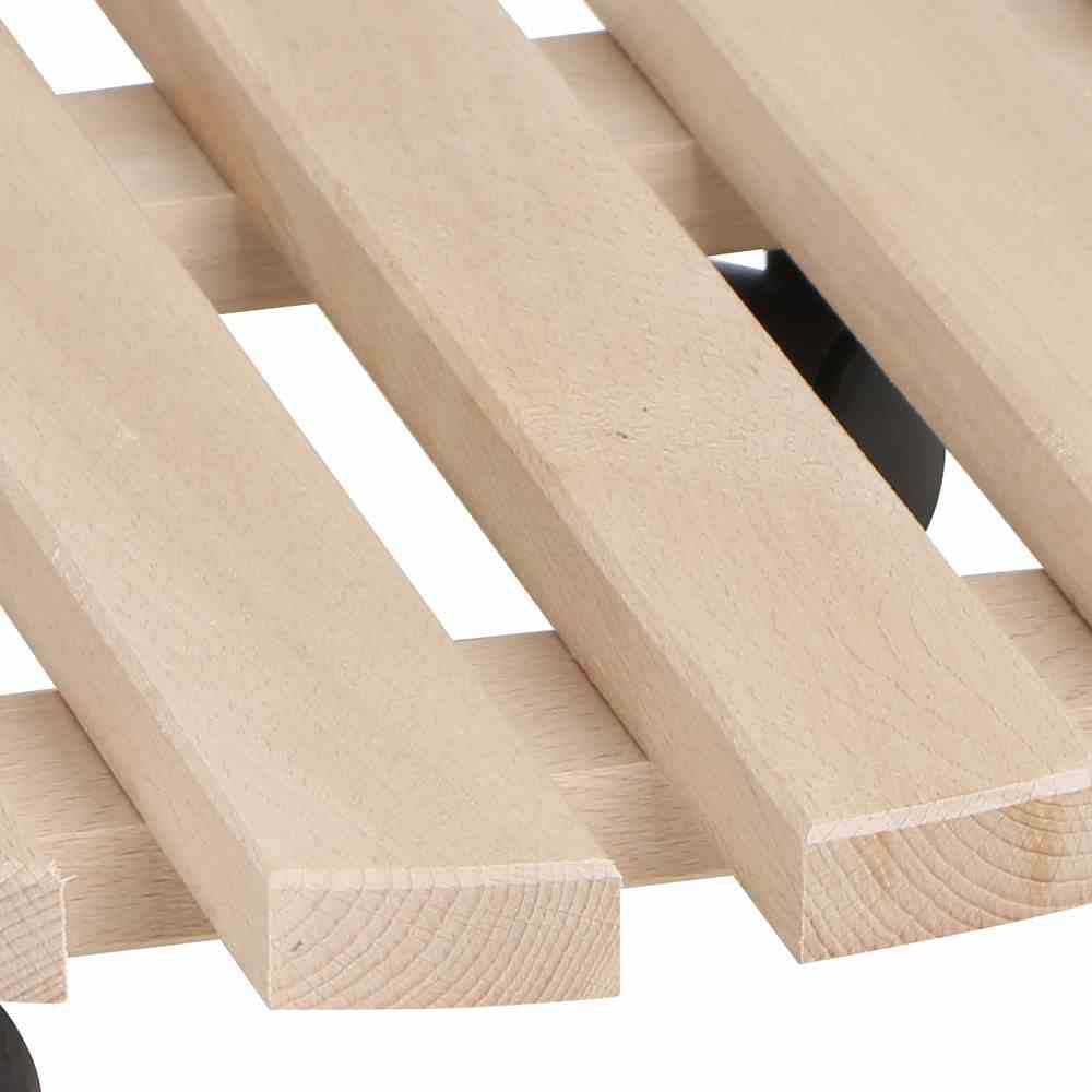 Holz - Rolluntersetzer Ø 35 cm, natur Tragkraft: 100 kg, Buchenholz - SHW - FIRE