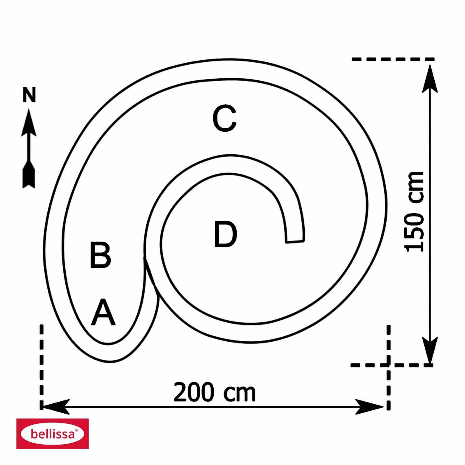 Bellissa Kräuterspirale inkl. Trennfolie und Holzpfosten (Bausatz - ohne Steine) Default Title