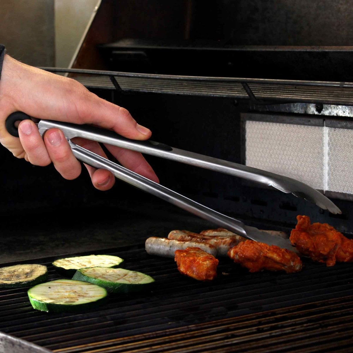 ALLGRILL Edelstahl BBQ - /Grill - Zange - SHW - FIRE