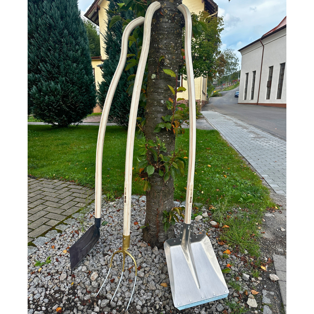 SHW Streugabel mit Federdülle und Ergo-Line Buchen-Pappel-Stiel