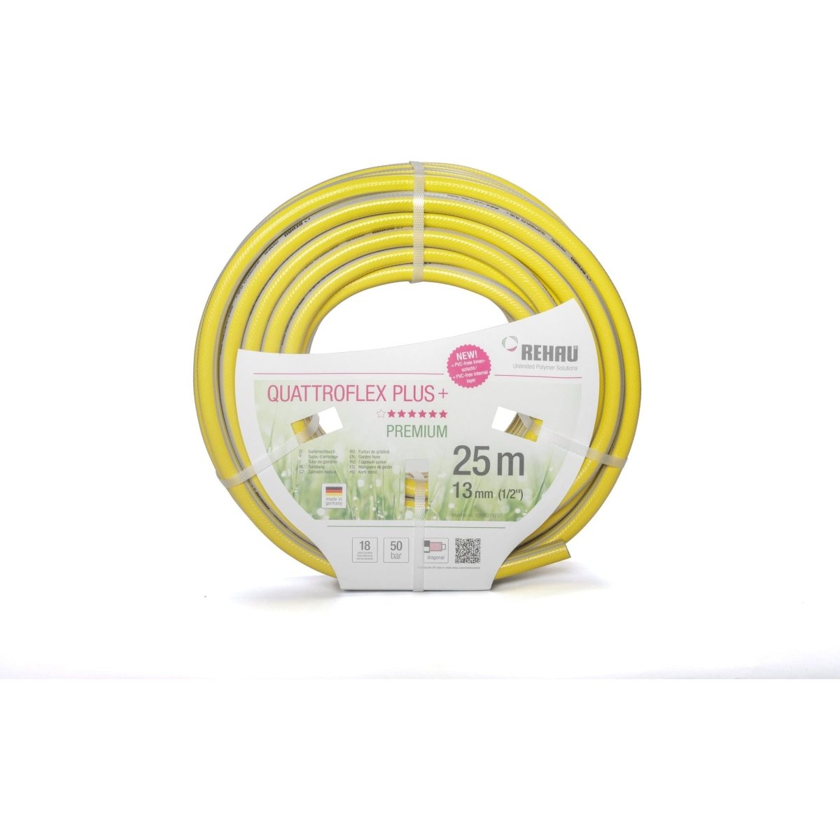 REHAU Schlauch Quattroflex plus + 13 mm (1/2") 25 m Rolle - SHW - FIRE