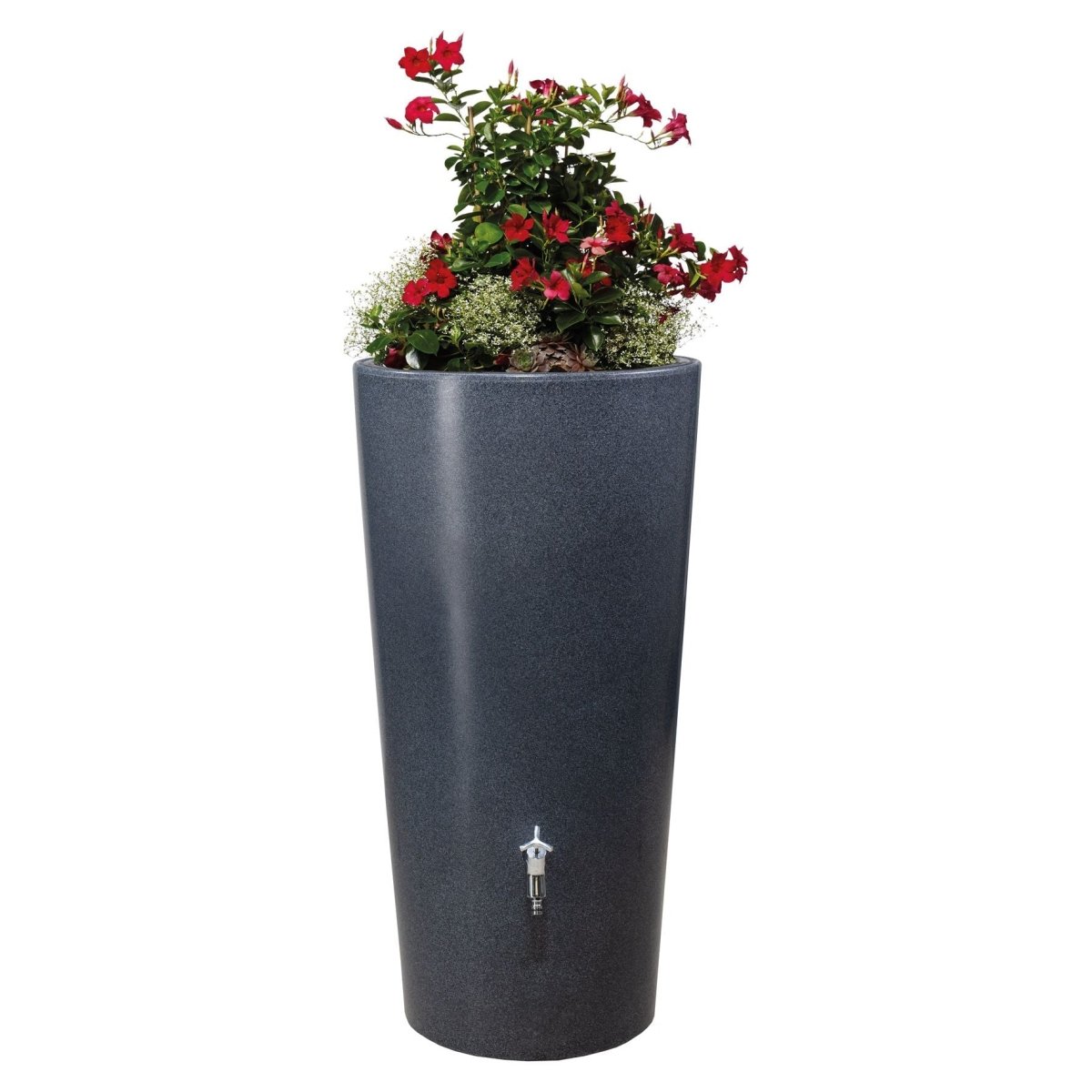 GARANTIA STONE 2in1 Regentonne 210 L, mit Pflanzschale, lava - SHW - FIRE