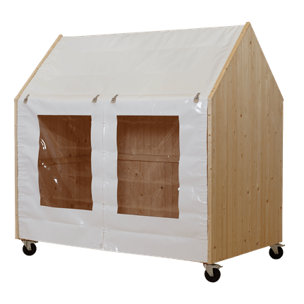 Spielhaus / Shelter mit Räder - unbehandelt - SHW - FIRE